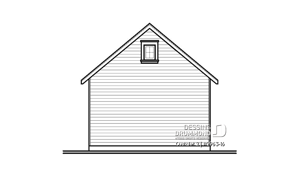 Élévation arrière - Oustalet 2