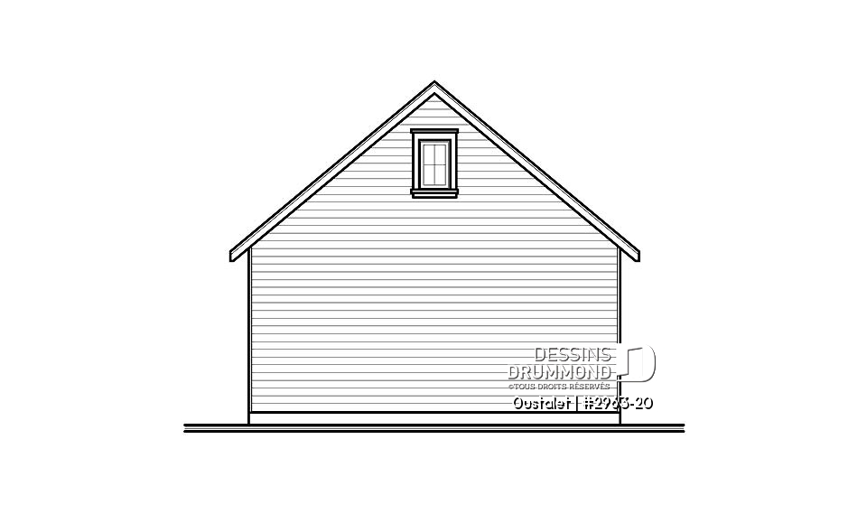 Élévation arrière - Oustalet