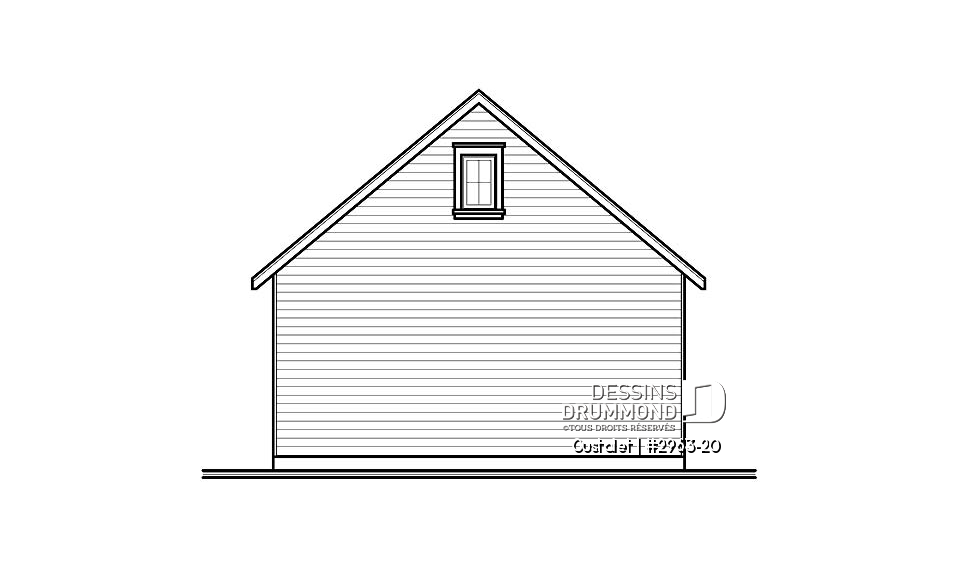 Élévation arrière - Oustalet