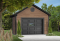 Version couleur no. 2 - Vue avant - Plan de garage simple détaché de style Américain, pouvant s'harmoniser avec plusieurs styles de maison - Port Colonial
