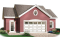 Vue avant - MODÈLE DE BASE - Garage double, style traditionnel, rangement attrayant - Breton