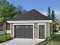 Vue avant - MODÈLE DE BASE - Plan de garage simple style champêtre suffisamment grand pour avoir un secteur rangement ou atelier - Bentley