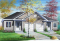 Vue avant - MODÈLE DE BASE - Plan de jumelé avec garage, 2 chambres et sous-sol à aménager (non-fini), construction abordable - Florimont