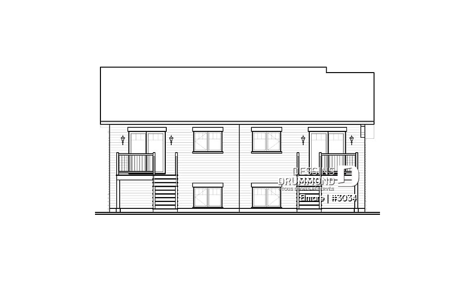 Élévation arrière - Elmore