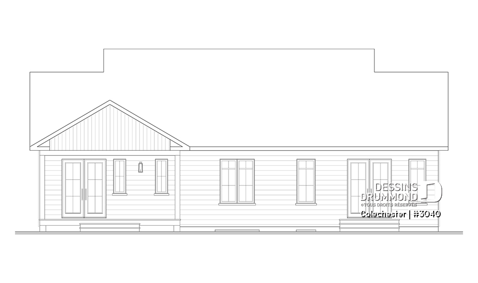 Élévation arrière - Colechester