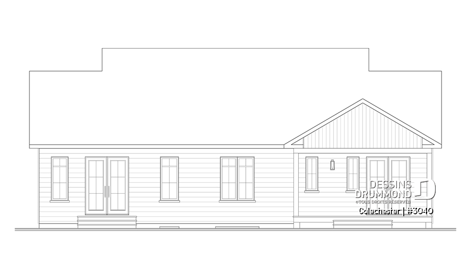 Élévation arrière - Colechester