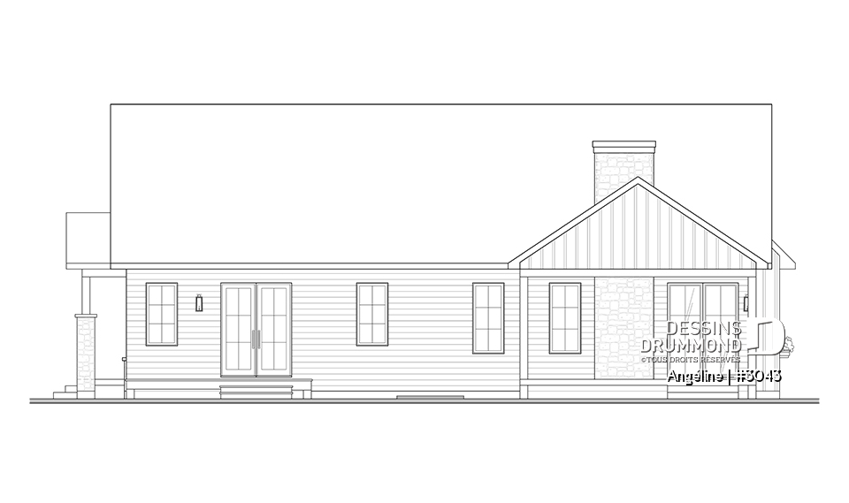 Élévation arrière - Angéline