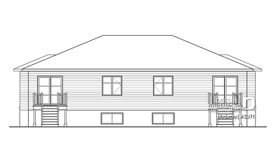 Élévation arrière - Moderna