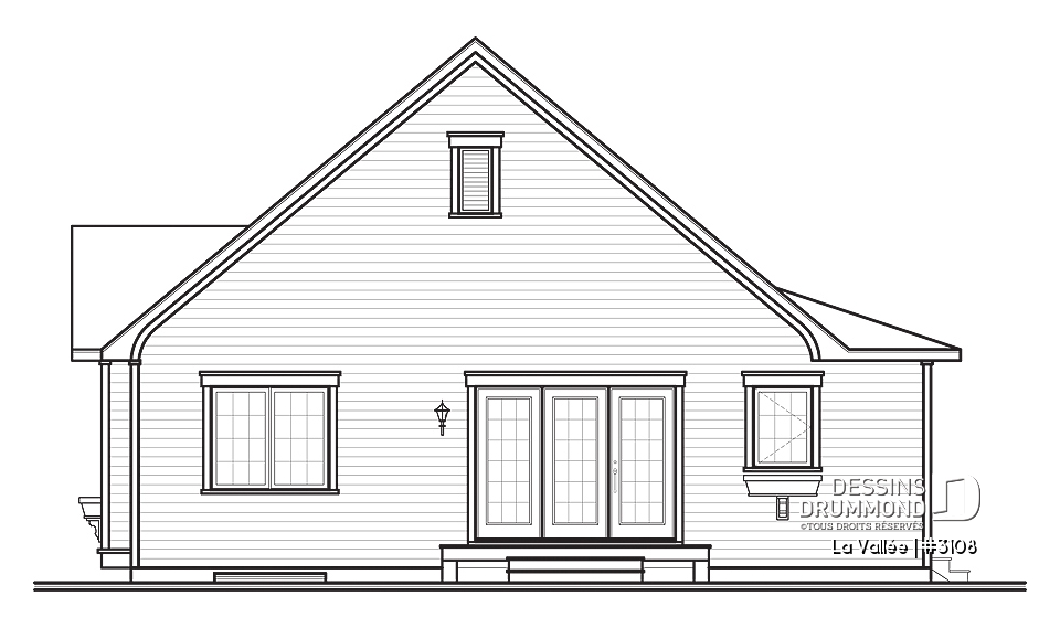 Élévation arrière - La Vallée