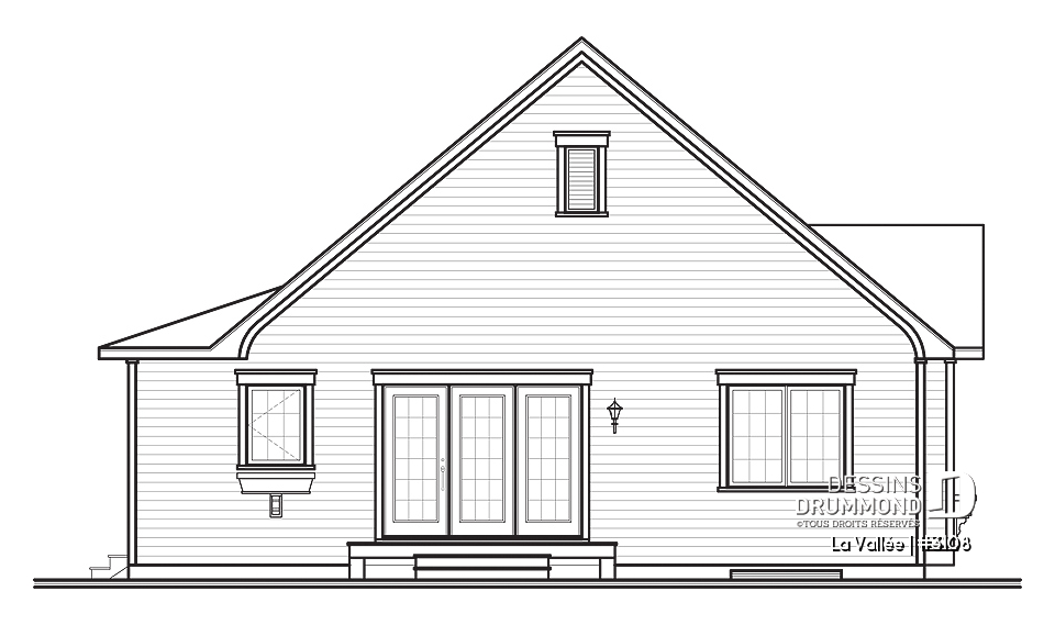 Élévation arrière - La Vallée