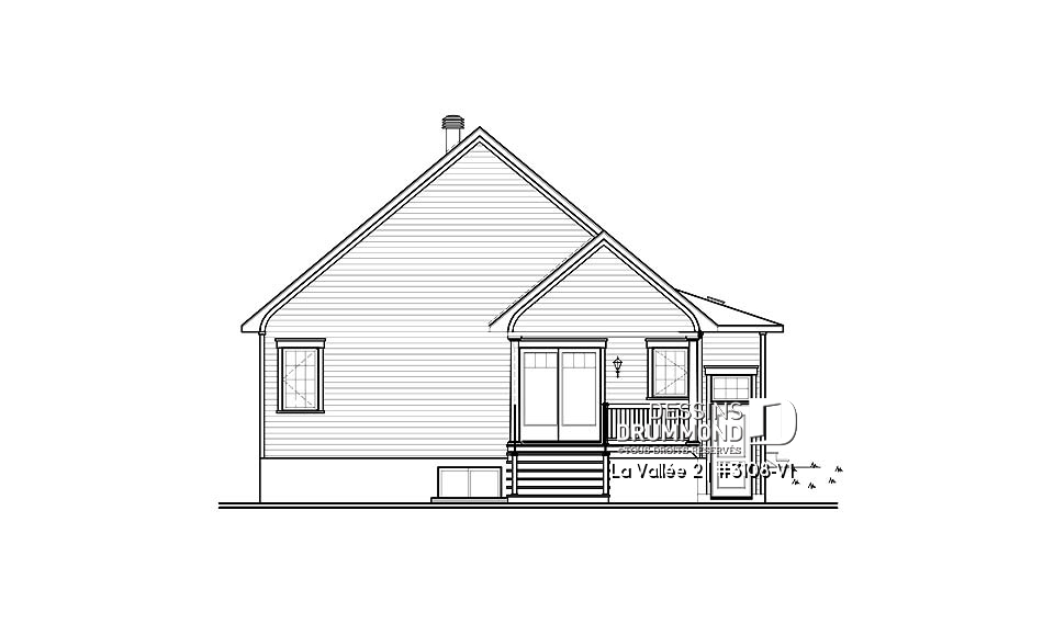 Élévation arrière - La Vallée 2