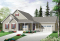 Vue avant - MODÈLE DE BASE - Plan de plain-pied 2 chambres avec garage, coin ordinateur, accès s-sol par garage, vestibule fermé - La Vallée 3
