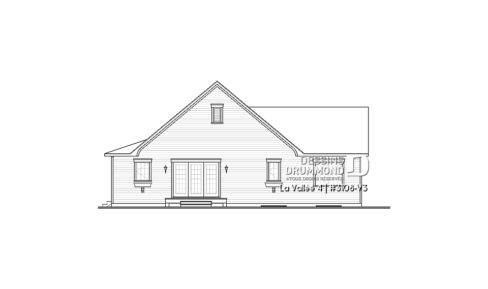 Élévation arrière - La Vallée 4