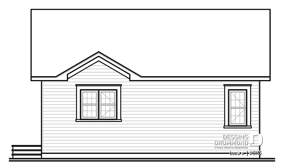 Élévation arrière - Lozère 