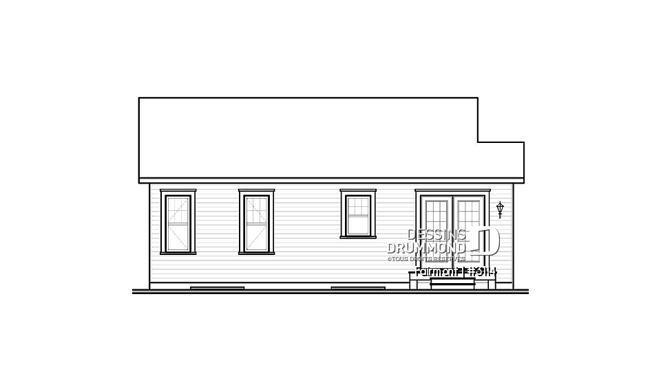 Élévation arrière - Fairmont