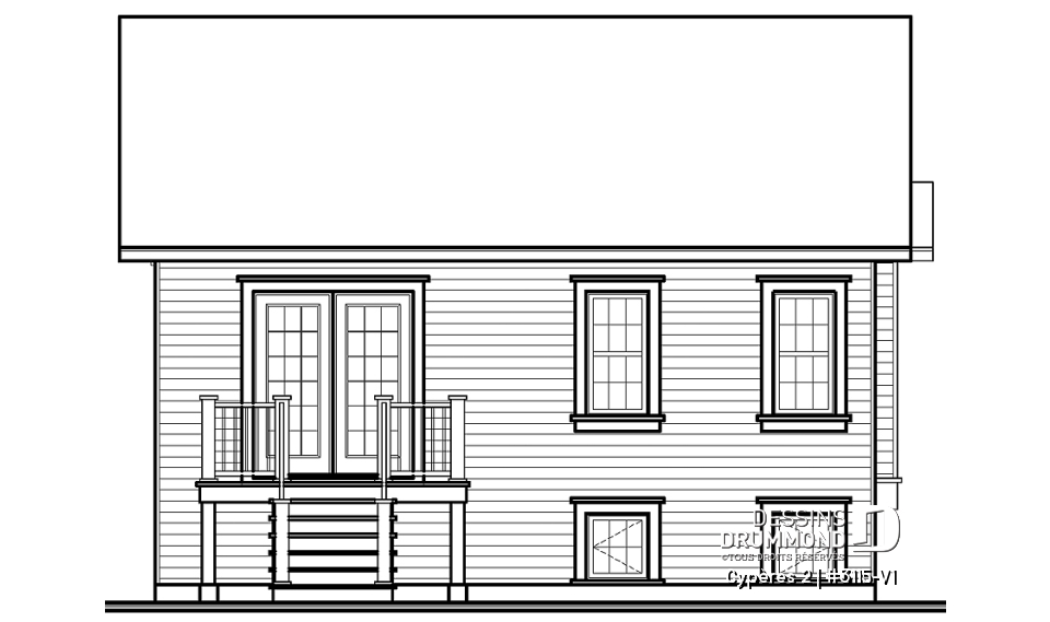 Élévation arrière - Cypères 2