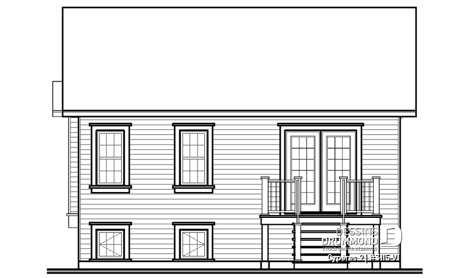 Élévation arrière - Cypères 2