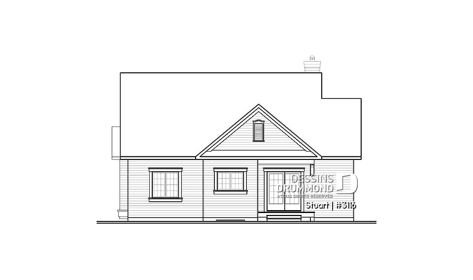 Élévation arrière - Stuart