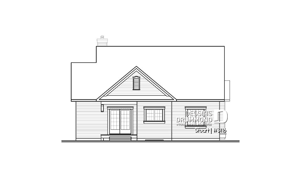 Élévation arrière - Stuart