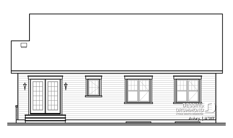 Élévation arrière - Aubry 