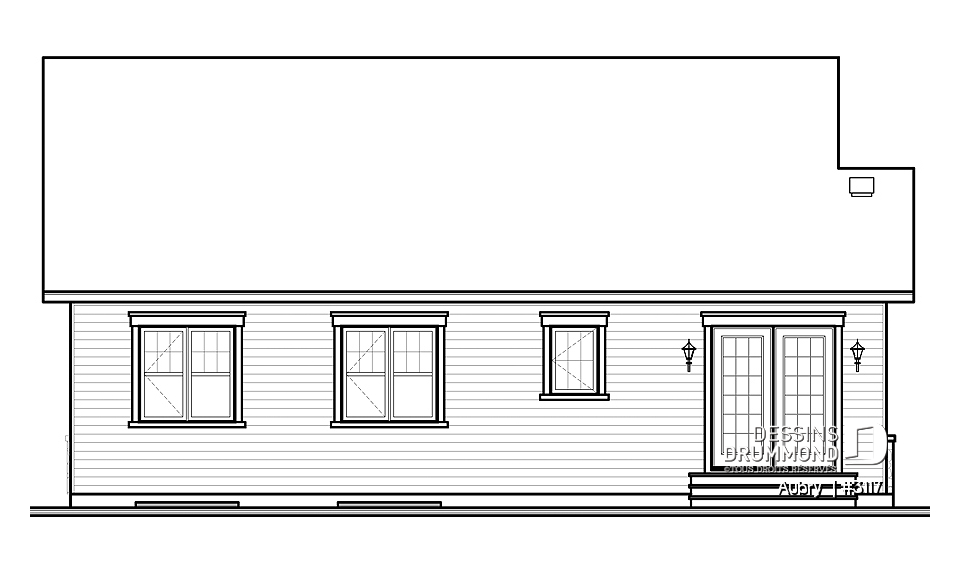 Élévation arrière - Aubry 