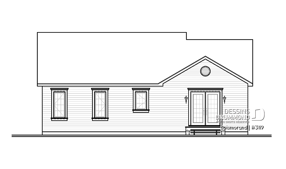 Élévation arrière - Boismorand