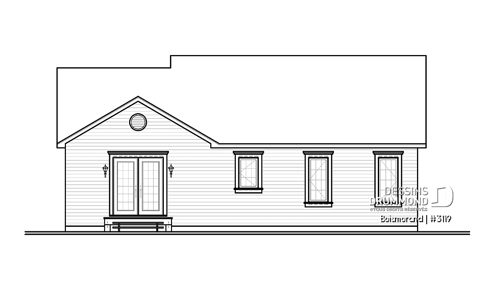 Élévation arrière - Boismorand