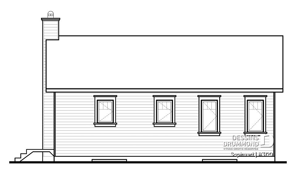 Élévation arrière - Sapinvert