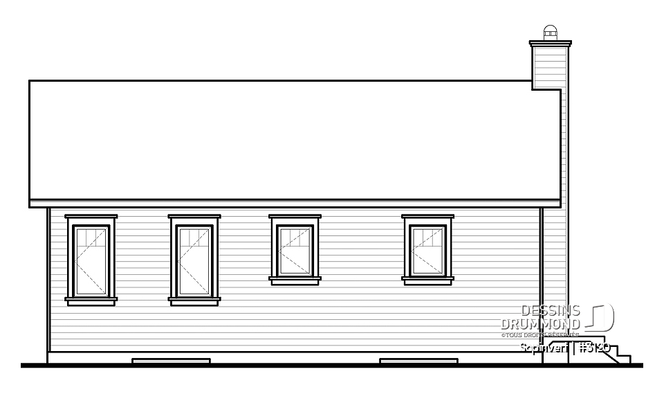 Élévation arrière - Sapinvert