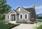 Vue avant - MODÈLE DE BASE - Plan de plain-pied économique, 2 chambres, espace conviviale, champêtre, grand walk-in, foyer - Sapinvert