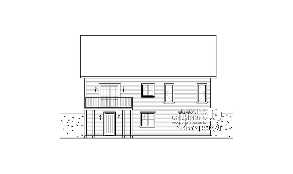 Élévation arrière - Héron 2