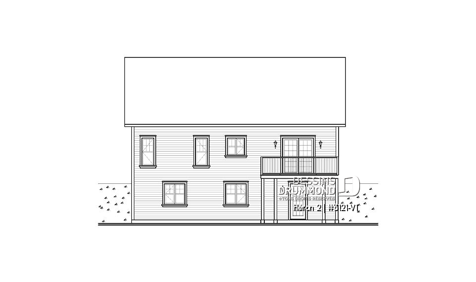 Élévation arrière - Héron 2