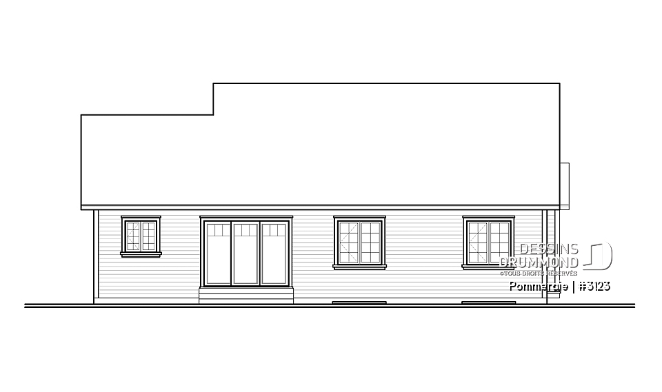 Élévation arrière - Pommeraie