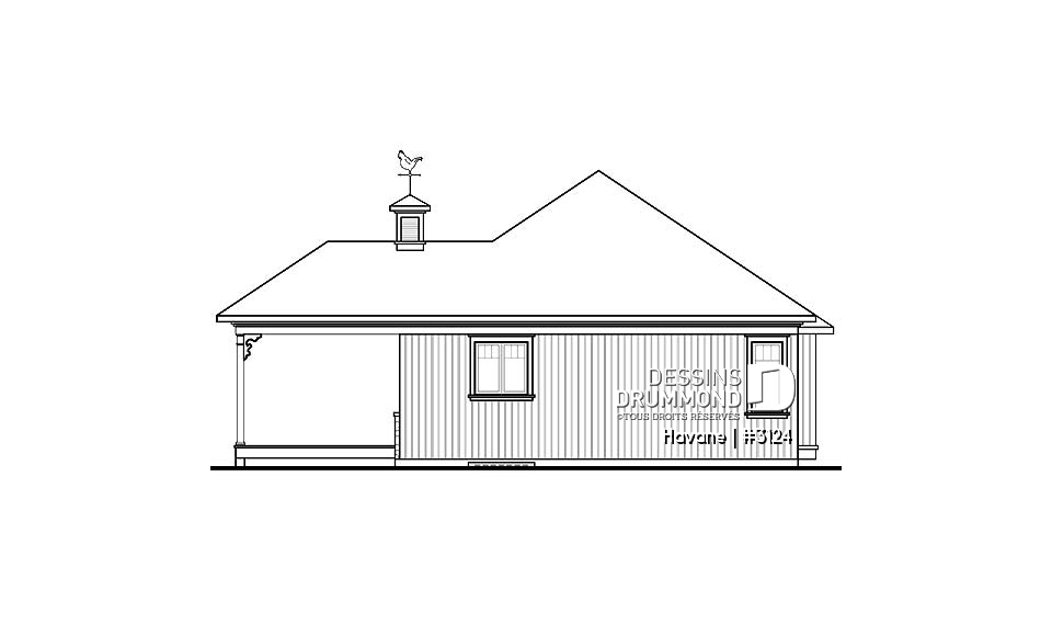 Élévation arrière - Havane