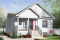 Vue avant - MODÈLE DE BASE - Plan de plain-pied champêtre 2 chambres, abordable, vestibule, grand îlot de cuisine, plancher à aire ouverte - Gabian