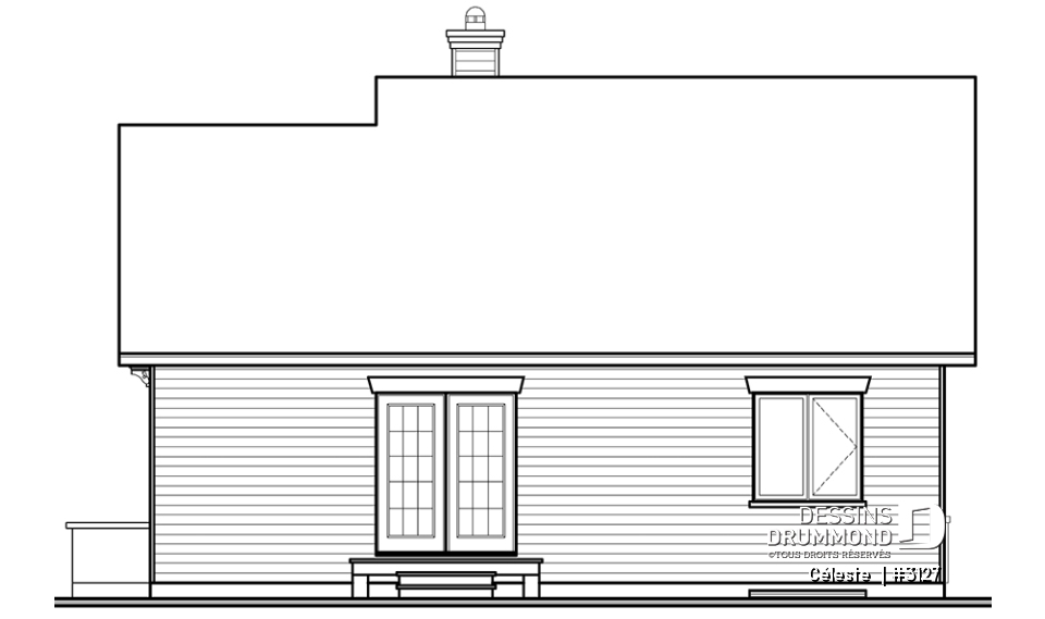 Élévation arrière - Céleste 