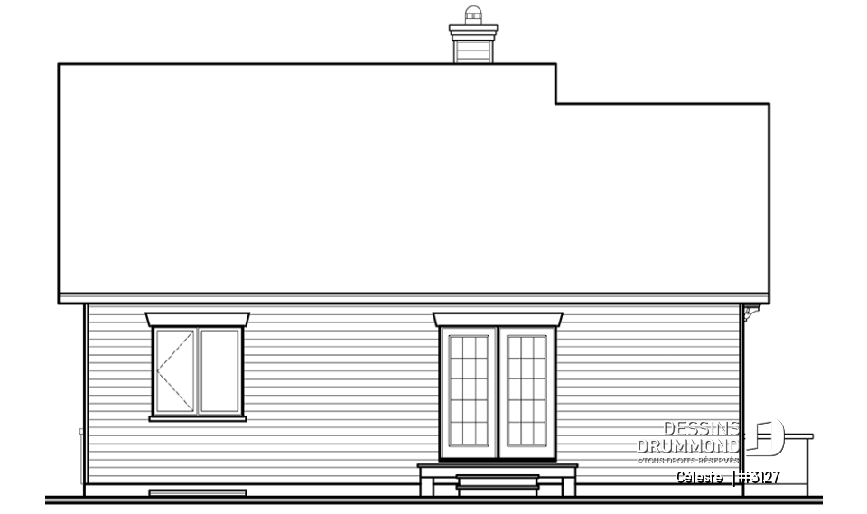 Élévation arrière - Céleste 