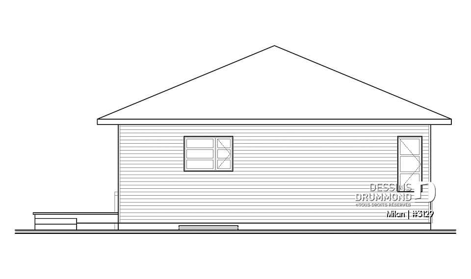 Élévation arrière - Milan