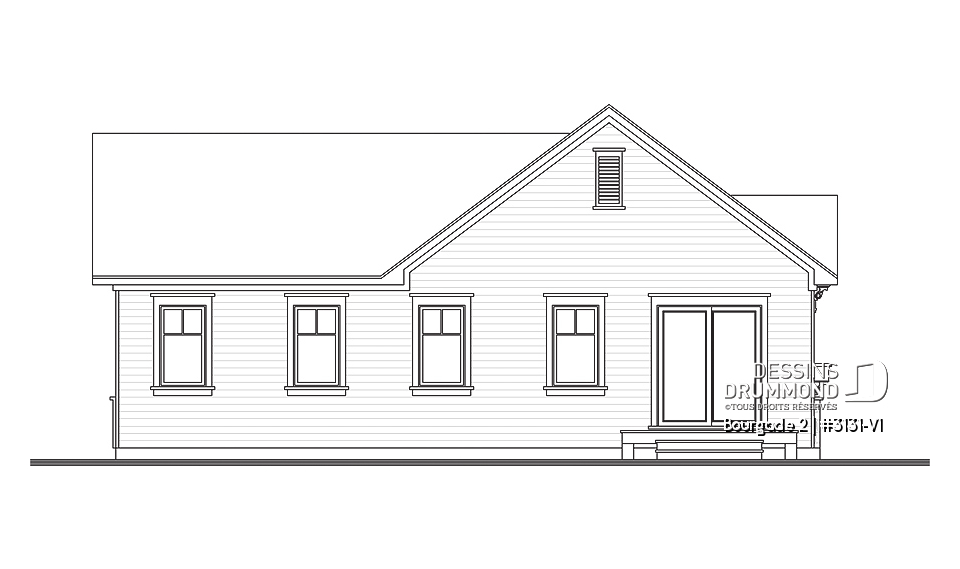 Élévation arrière - Bourgade 2