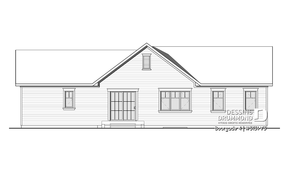 Élévation arrière - Bourgade 4