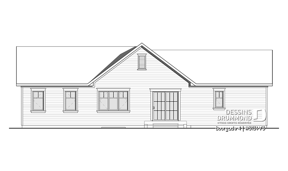 Élévation arrière - Bourgade 4