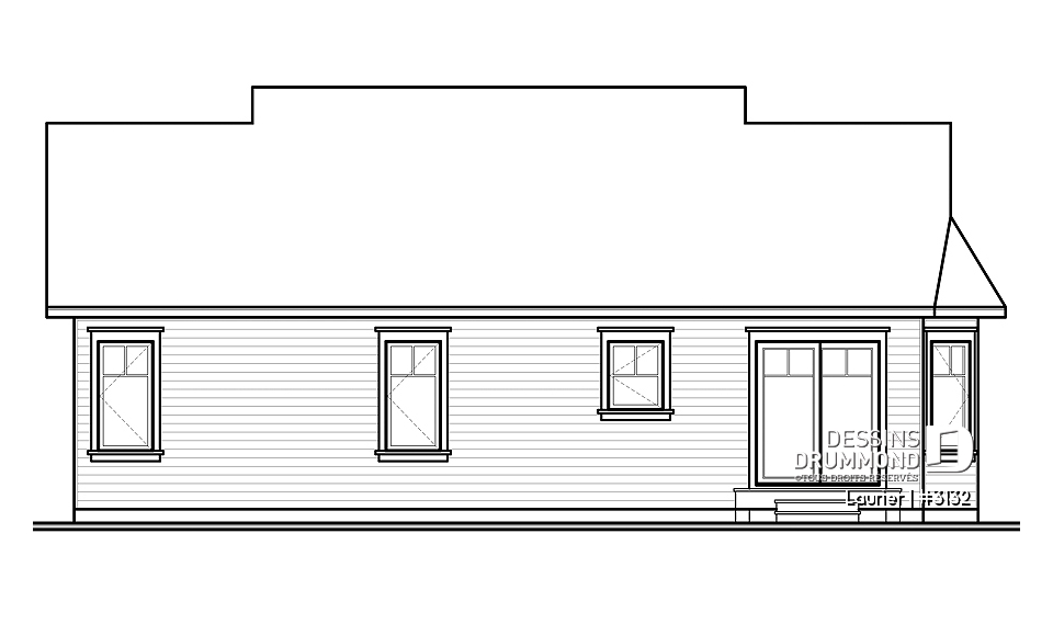 Élévation arrière - Laurier