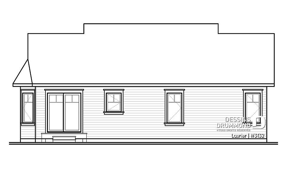 Élévation arrière - Laurier