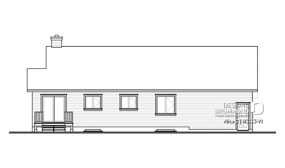 Élévation arrière - Alice 2