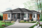 Vue avant - MODÈLE DE BASE - Plan de maison contemporaine 2 chambres, buanderie au rez-de-chaussée, grand îlot et vestibule - Mainville 2