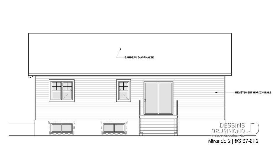 Élévation arrière - Miranda 2
