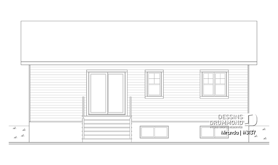 Élévation arrière - Miranda