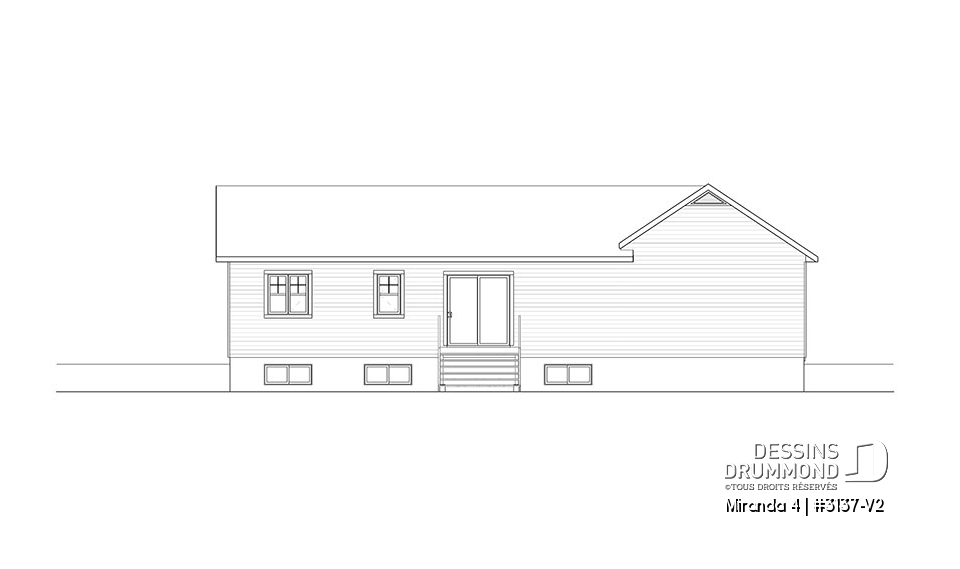 Élévation arrière - Miranda 4
