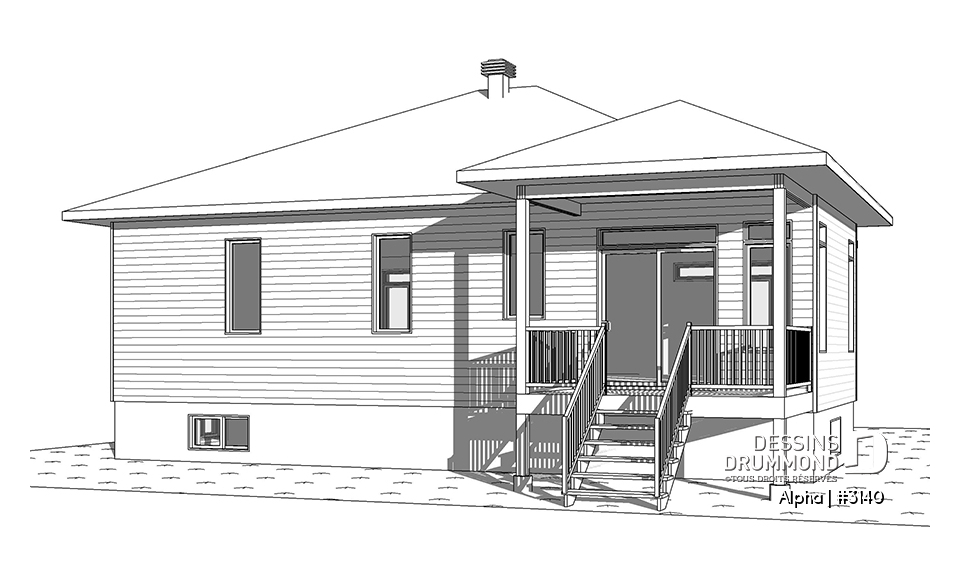 Vue arrière - MODÈLE DE BASE - Alpha