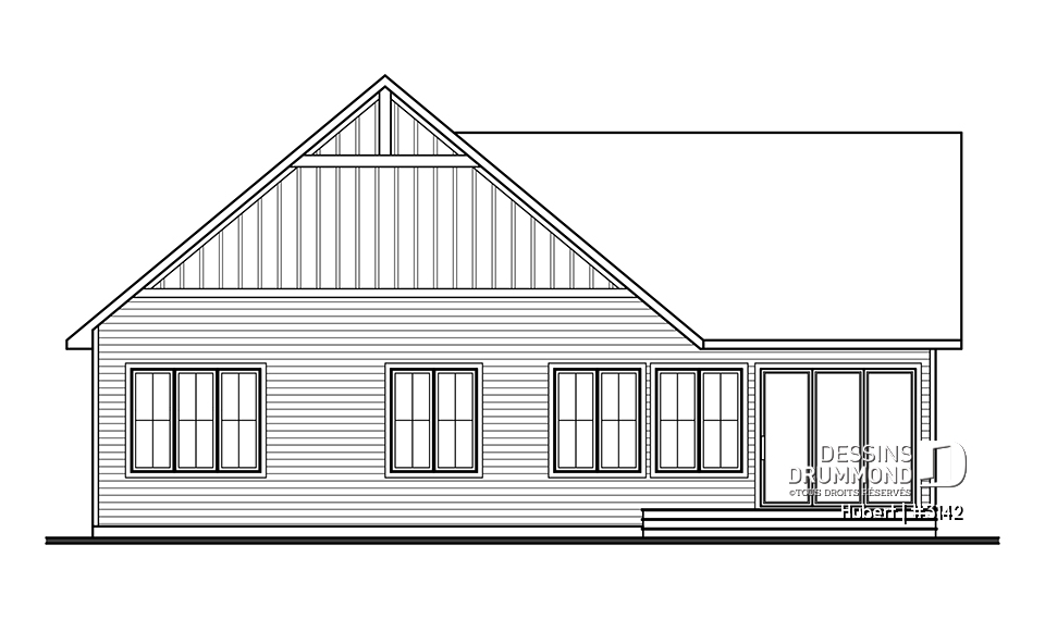 Élévation arrière - Hubert